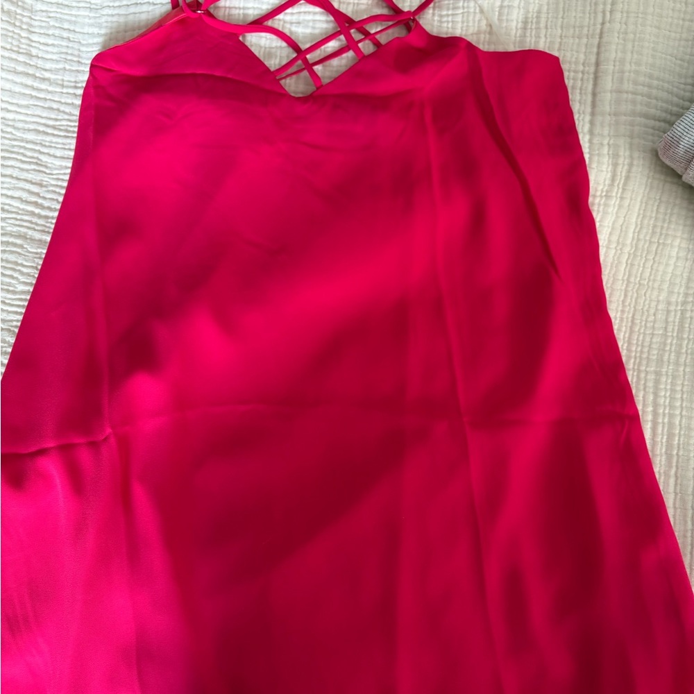 Hayden Vibrant Pink Strappy Dress, S, NWT